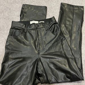 Abercrombie curve love vegan leather pants